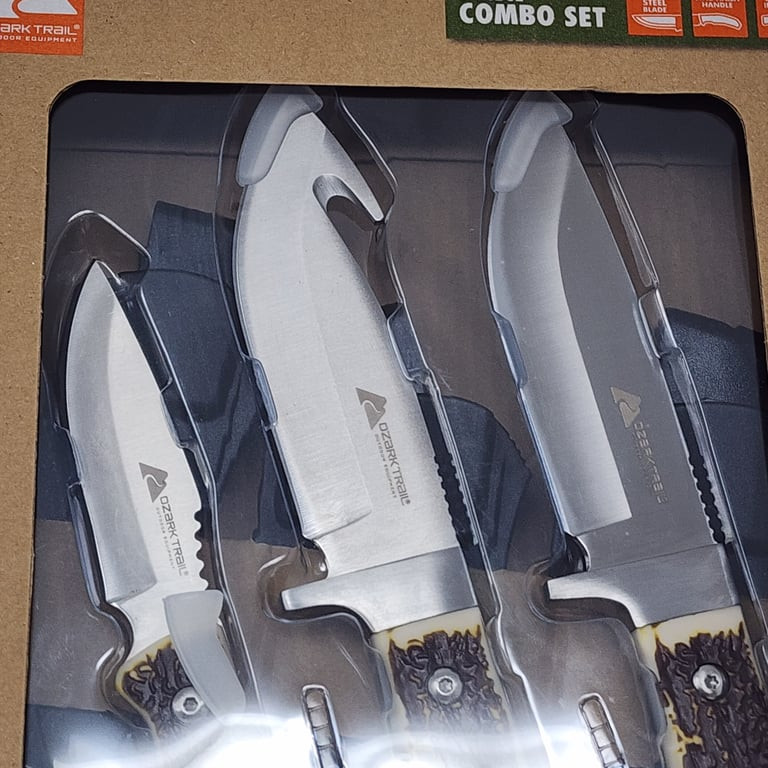 Ozark Trail 6 Piece Knife Combo Set With Sheaths Stainless Steel Outdoor Trail