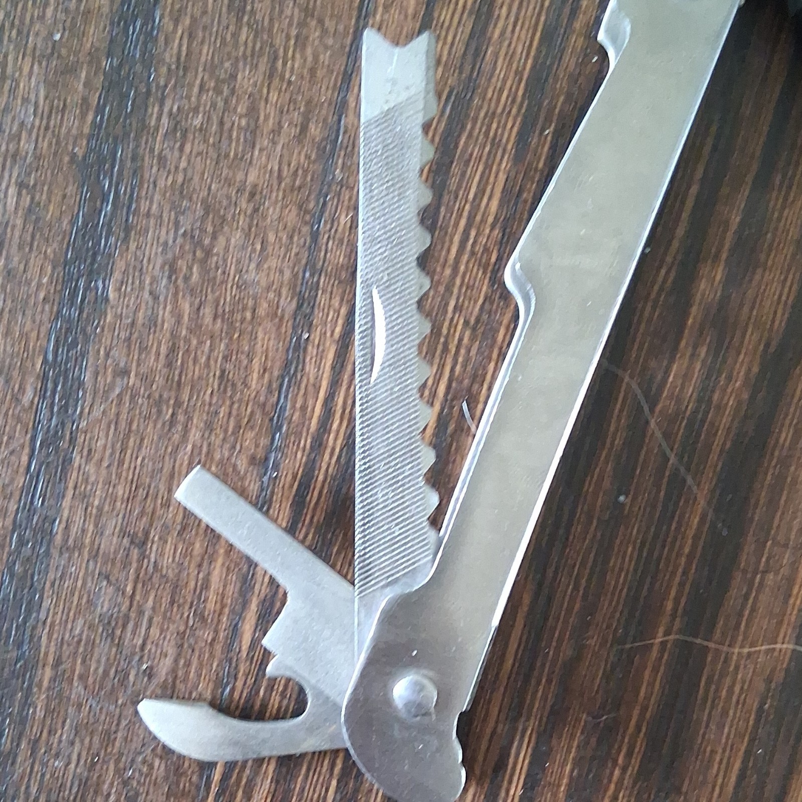 American Camper Stainless Steel 10-in-1 Multi-Tool Pliers Knife Saw File Silver