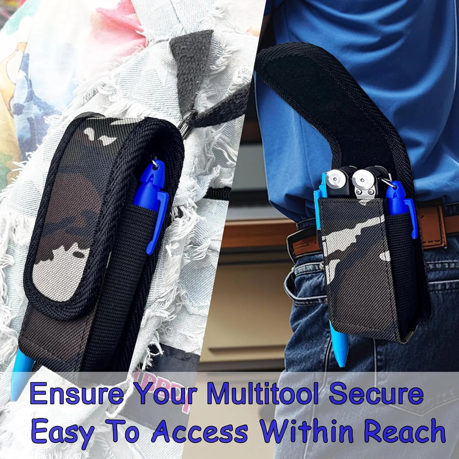 Multitool Sheath, EDC Belt Pouch Organizer for Men,Tool Sheath Compatible with L