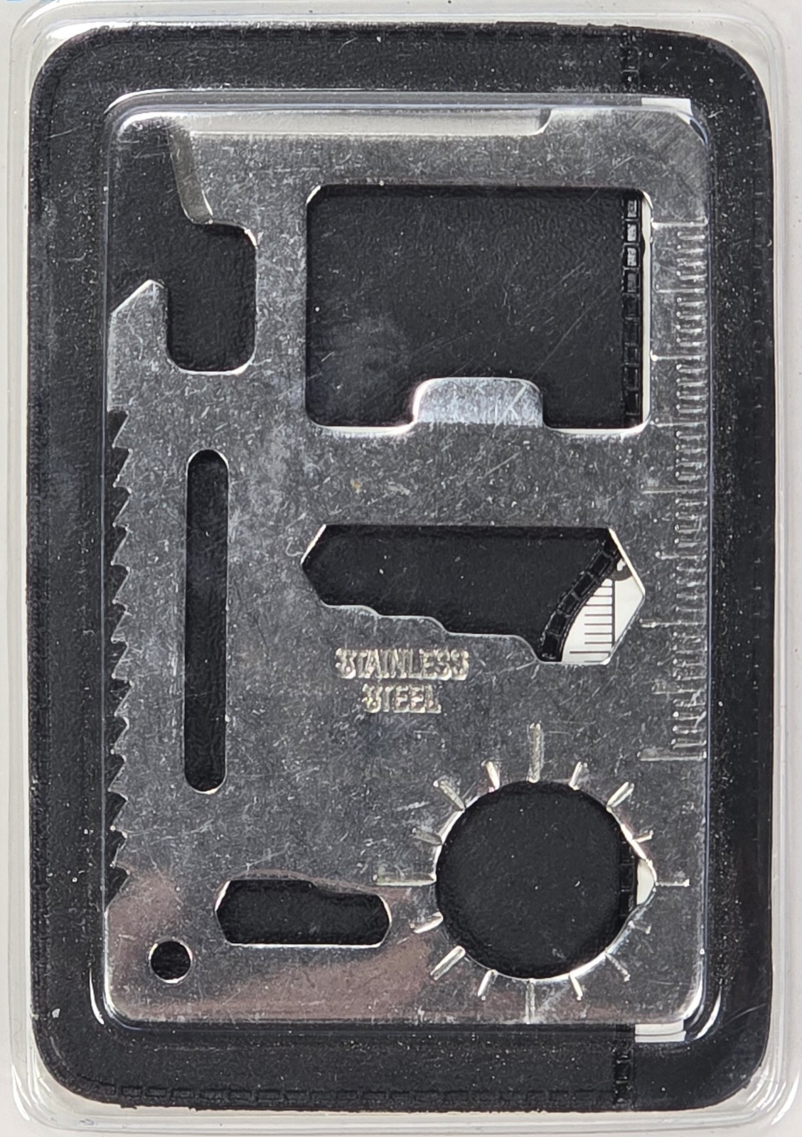 Kikkerland Design Credit Card Survival Multi Tool Stainless Steel New Sealed