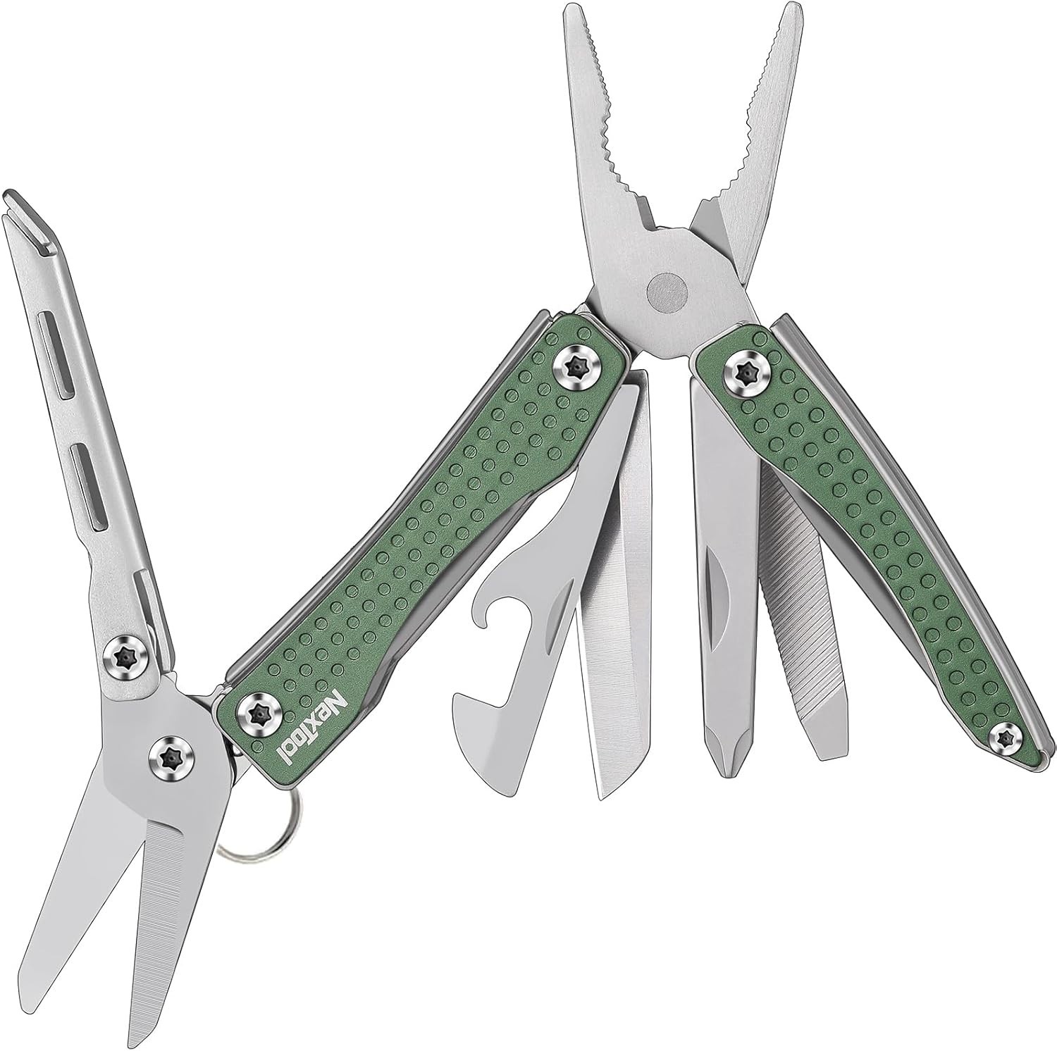 Compact 10-in-1 Pocket Knife Multitool with Keychain – Perfect Father’s Day Gift