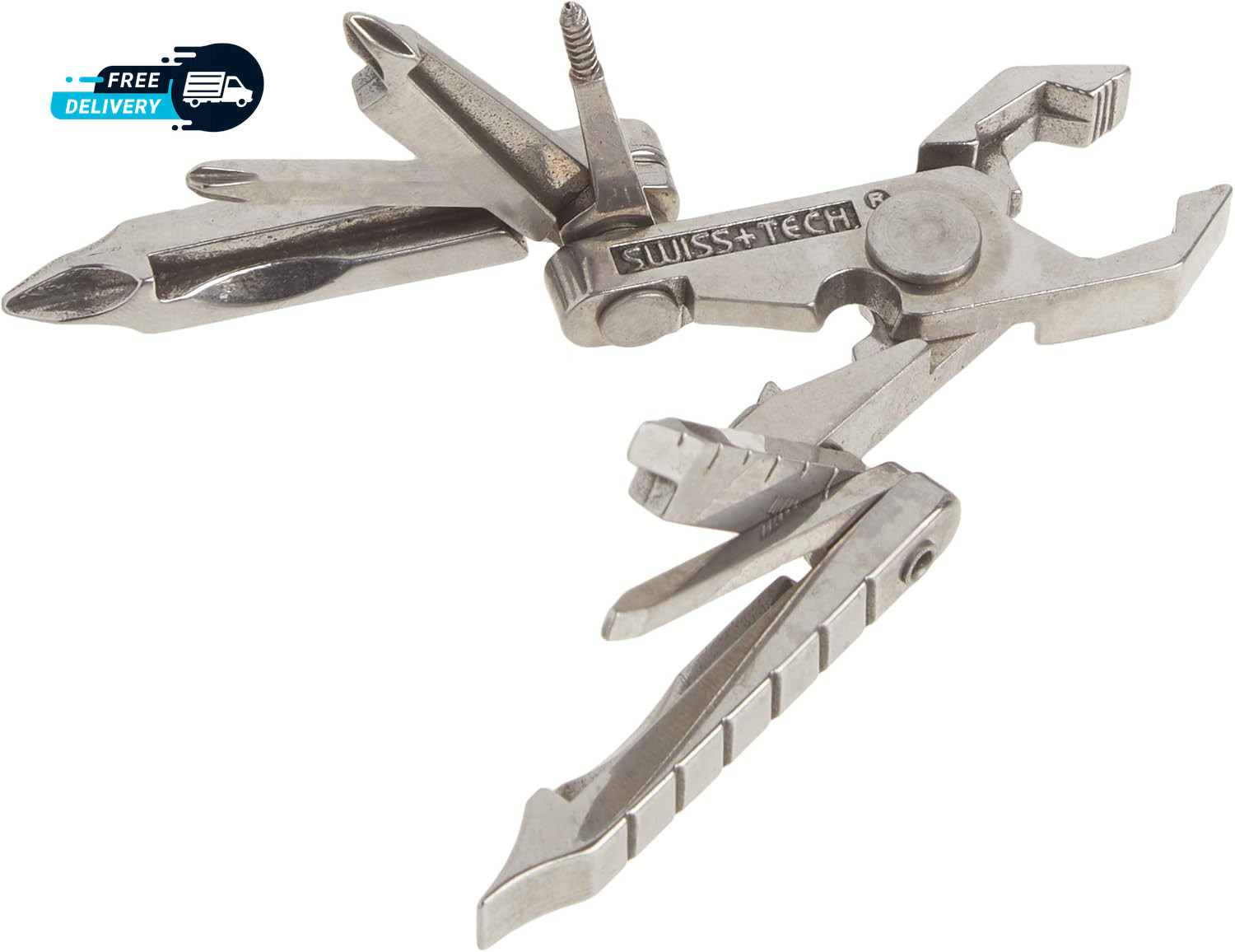 ST53100 Stainless Steel 19 In 1 Key Chain Multi Tool Polished Finish