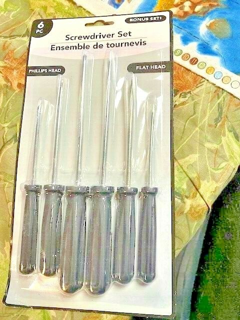 6 PACK ASSORTED SCREWDRIVER SET NEW IN PACK