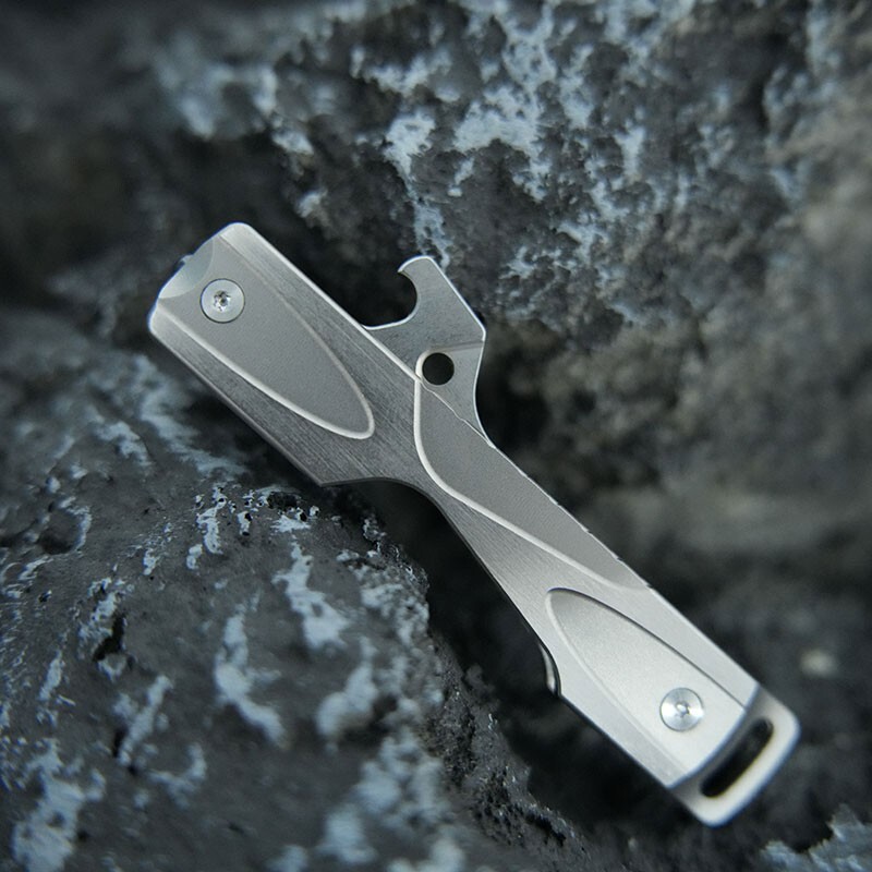 Keychain Multi Tools PP Bottle Opener Outdoor Decompression Toy for Men EDC Gift