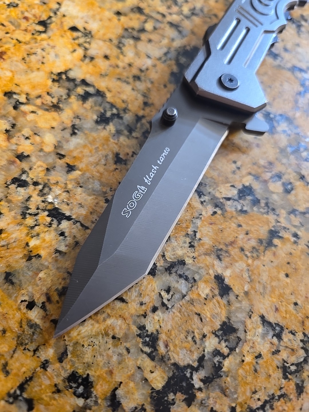 SOG Extreme Duty Flash Tanto Quick Open Knife F-555