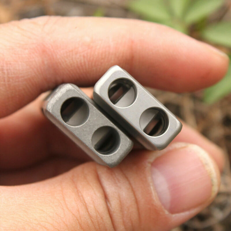 Twin Tubes SOS High Frequency Titanium Alloy Whistle Outdoor Survival EDC Tool