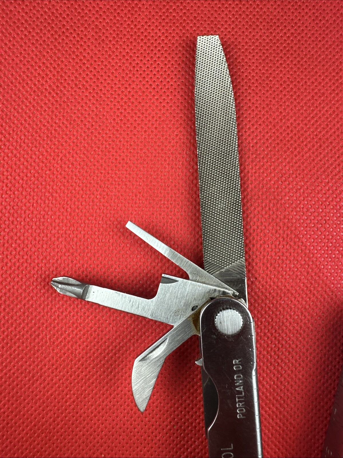 1996-7 Original Leatherman PST II Leather Sheath, Scissor, fish hook file, combo
