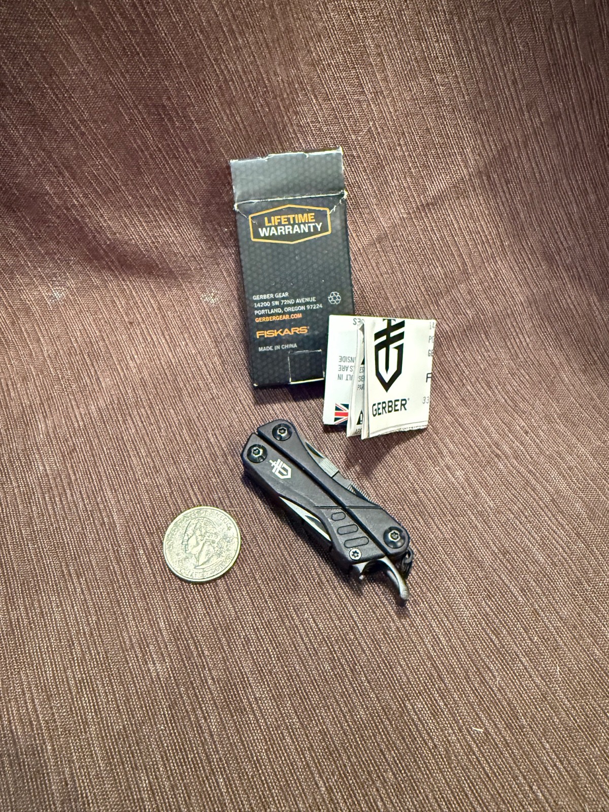 Gerber Dime Multi-Tool Black 30-000469 Keychain Tool NIB Made in China