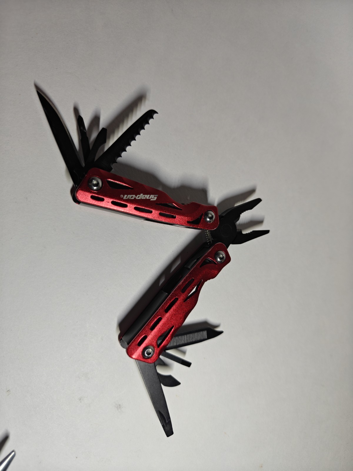 Snap-On Tools Red Multi-Tool Folding Pocket Knife w/ Pliers – Compact Tool