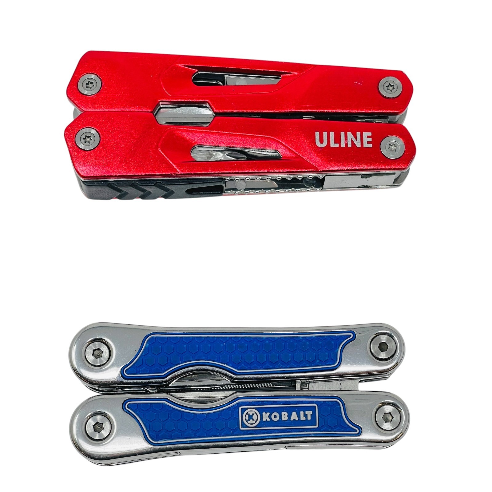 ULINE & KOBALT Multi-Tool Lot Professional Folding Pliers Set EDC, 2pc