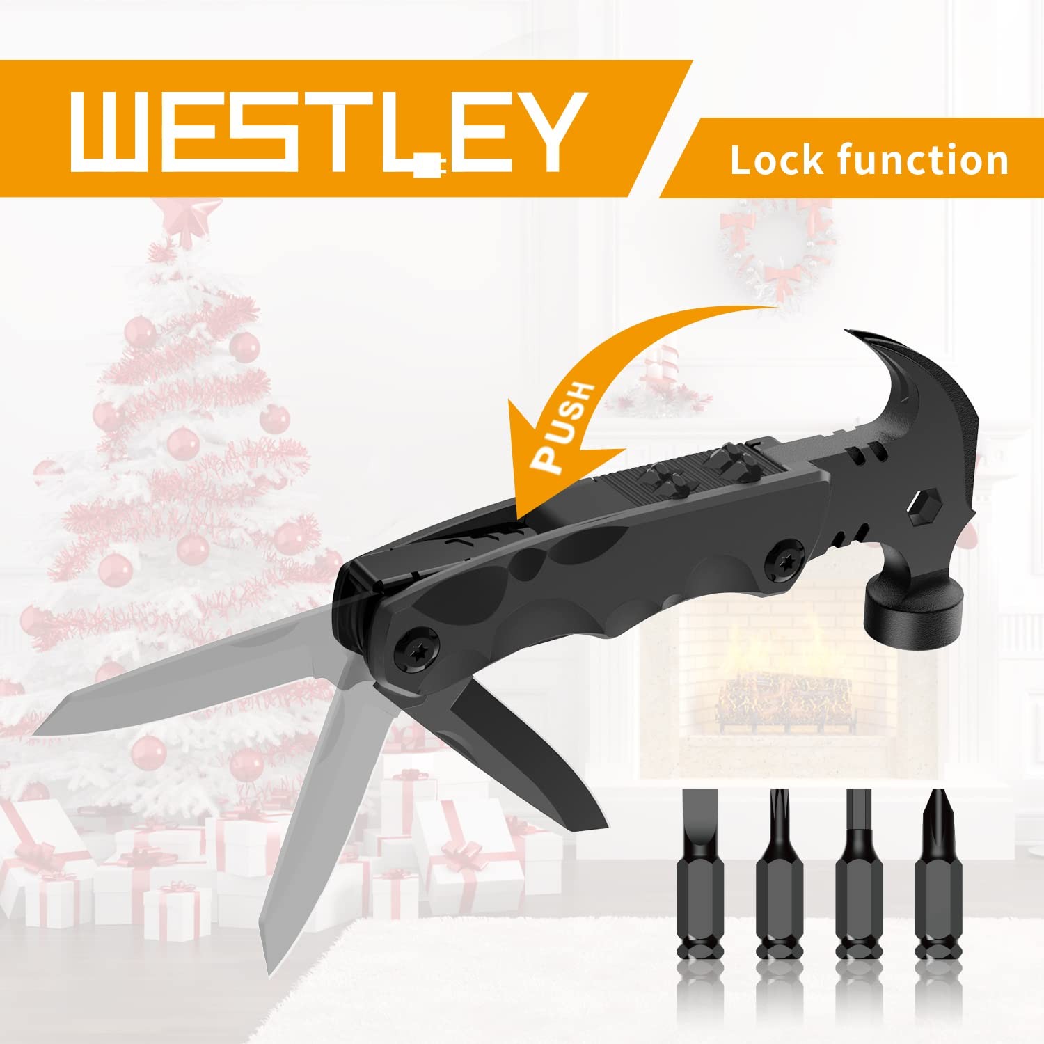 Gifts for Men Unique, Multitool, 15 in 1 Survival Gear, Camping , 4 Screwdriv…