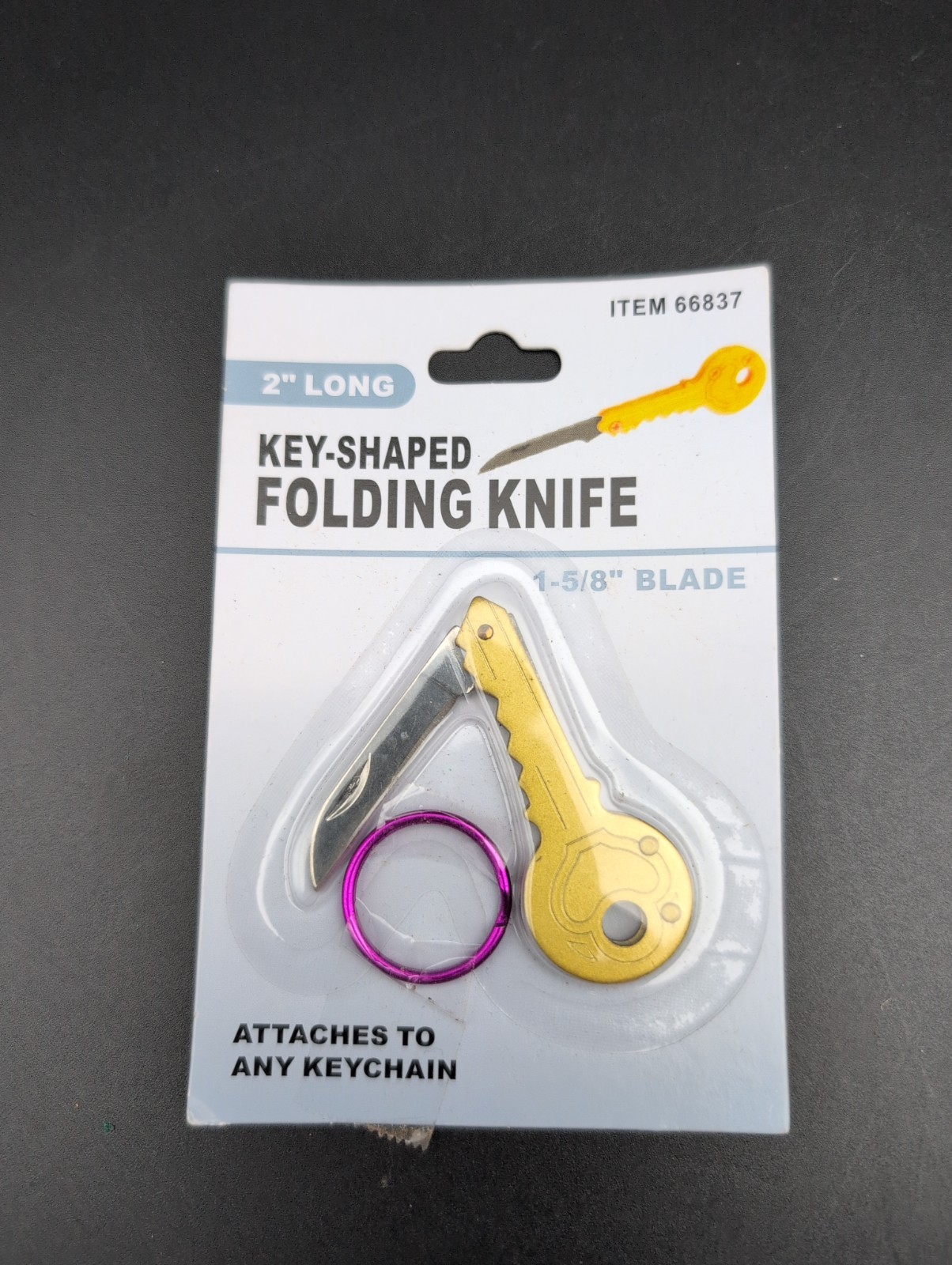 Mini Pocket Foldable Keychain Knife Small Knife Key-Shaped Folding — Brand New