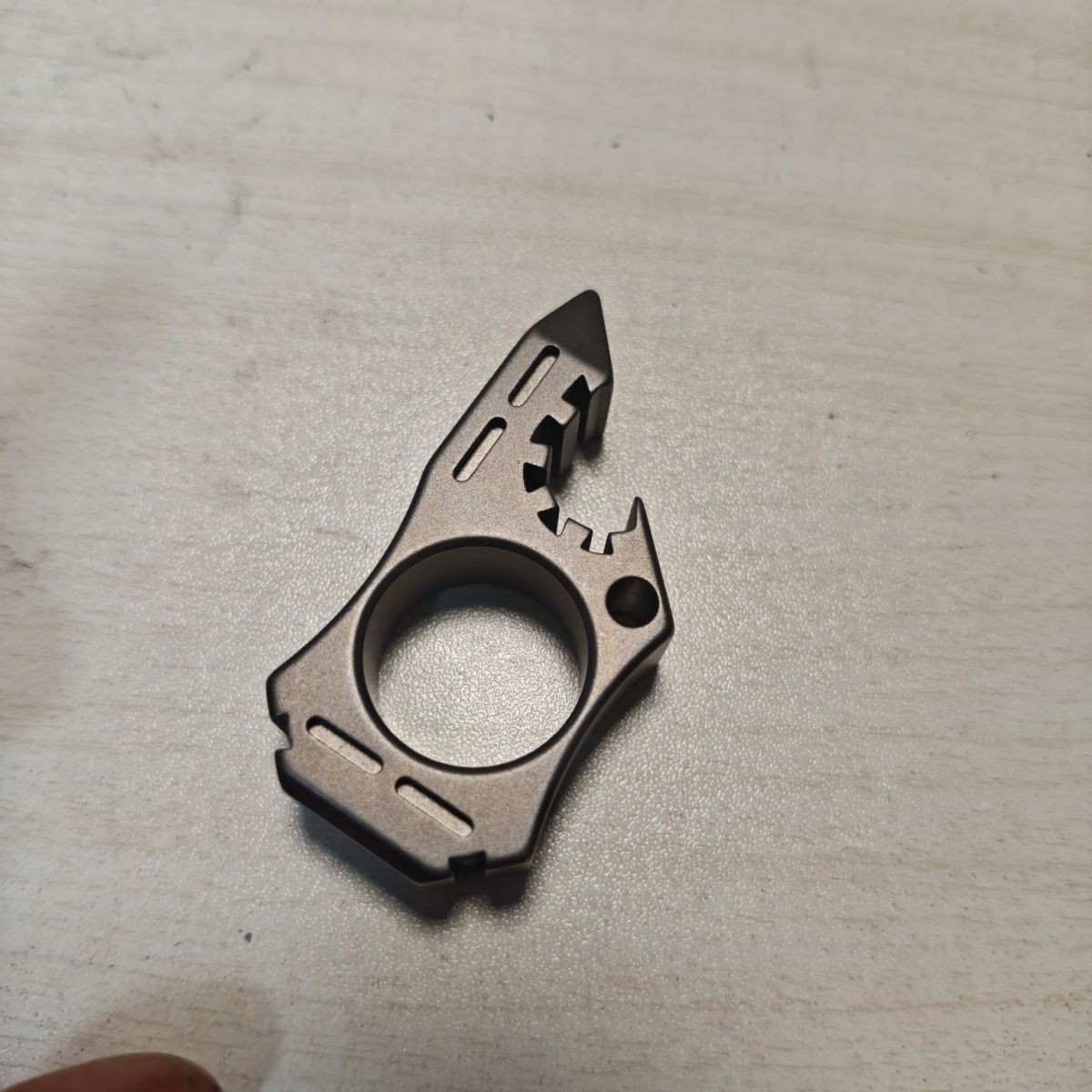 TC4 Titanium Alloy EDC Shark Pendant Multi Function Tool CNC Crafted – Customize
