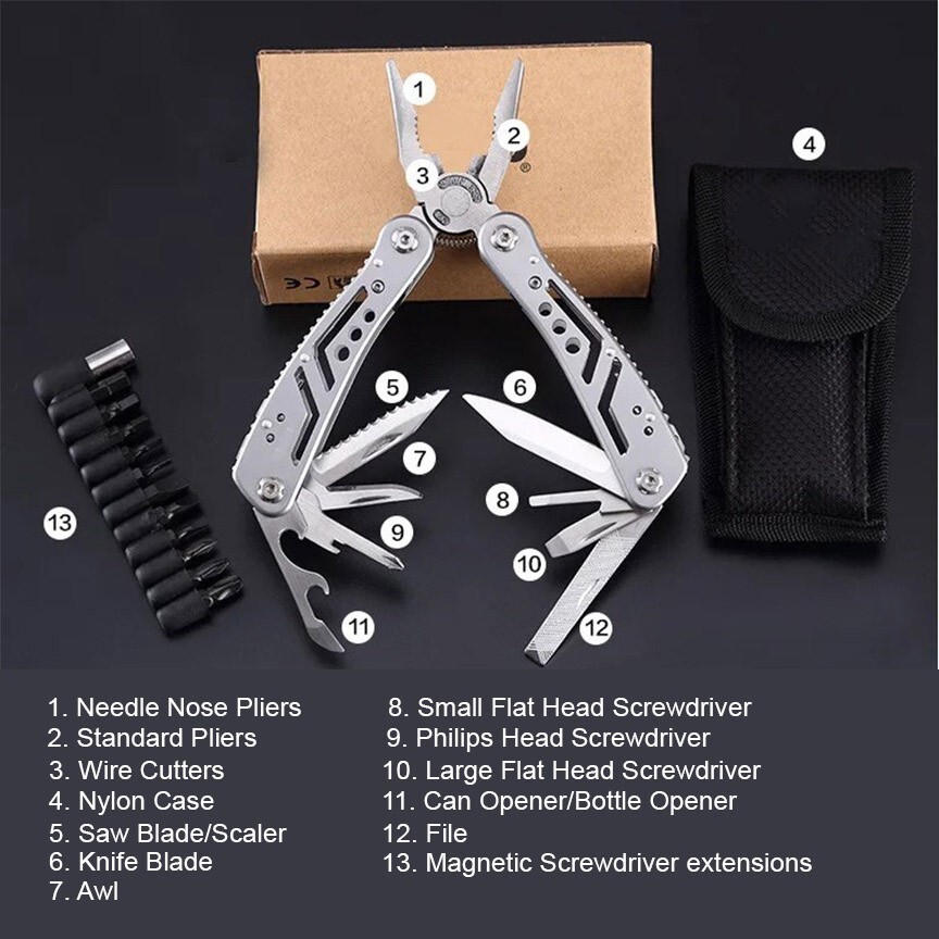 Multi Tool/Utility Knife for Camping Hiking Emergency and Every Day Use! Sturdy!