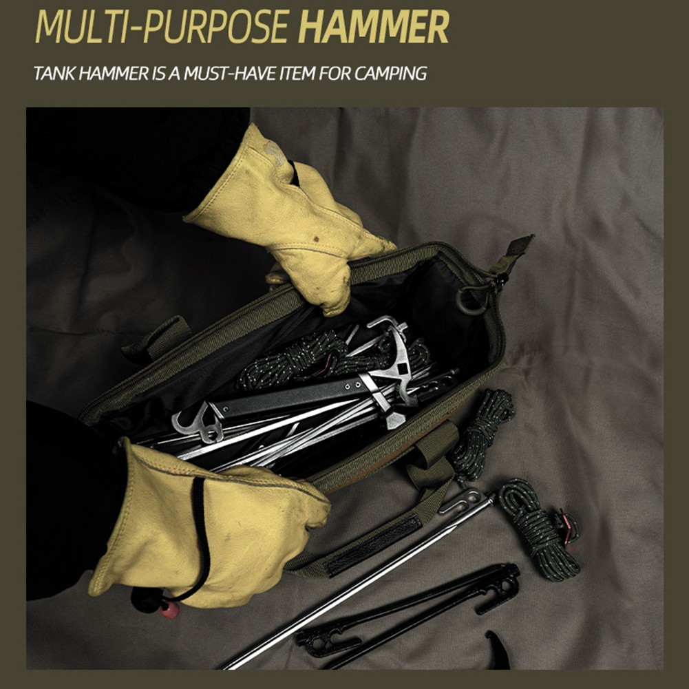 Stainless Steel Camping Hammer Multifunction Nail Puller & Bottle Opener
