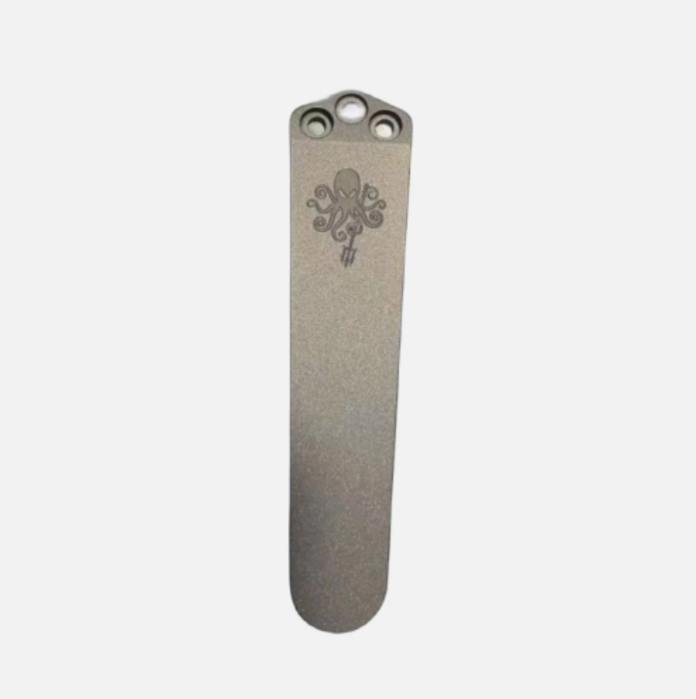Octopus Stone Washing 3-Hole TC4 Pocket Clip for Benchmade / Spyderco / Emerson