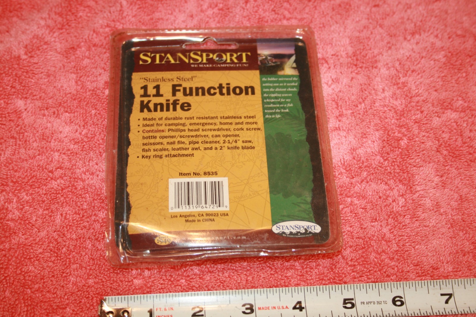 NOS Stansport 11 Function Pocket Knife Stainless Steel