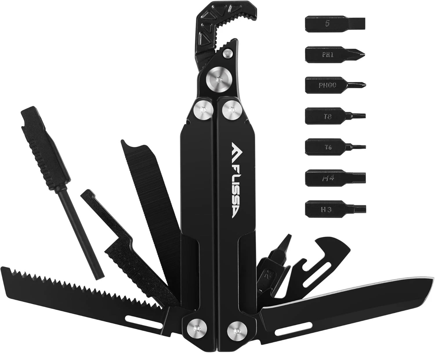 FLISSA Multitool Wrench, Gift for Men, 16-IN-1 EDC Multi-tool with Self-Adjustin