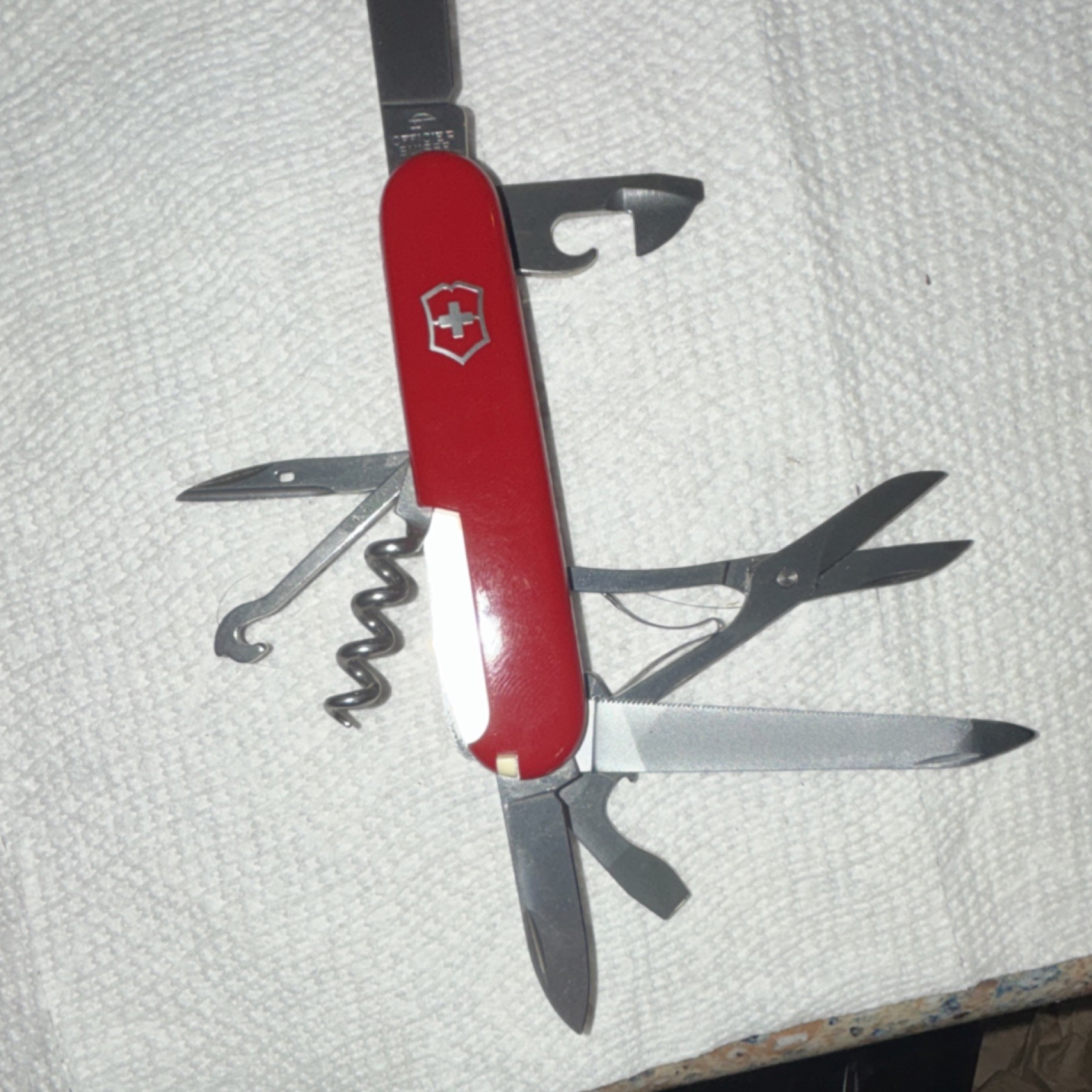 Victorinox Swiss Army Multi-Tool Stainless Steel 9 Tools w/ Case Vintage