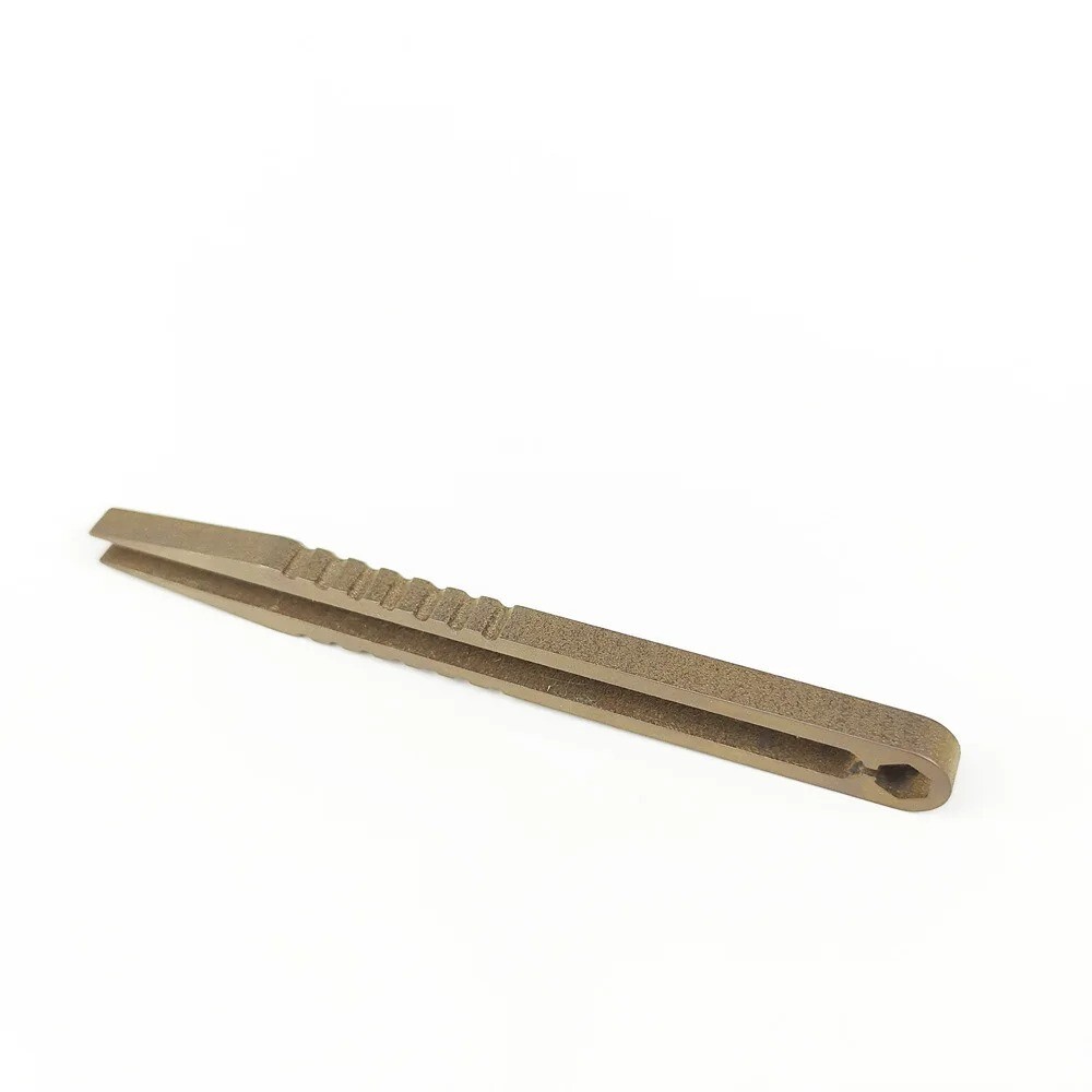 2 Sizes Portable Titanium Alloy Tweezers Outdoor Survival Camping Travel EDC