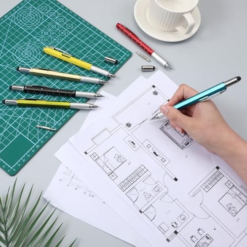 36 Pcs 6-in-1 Multitool Pen Set with Ruler, Level, Screwdrivers & Stylus – Gift