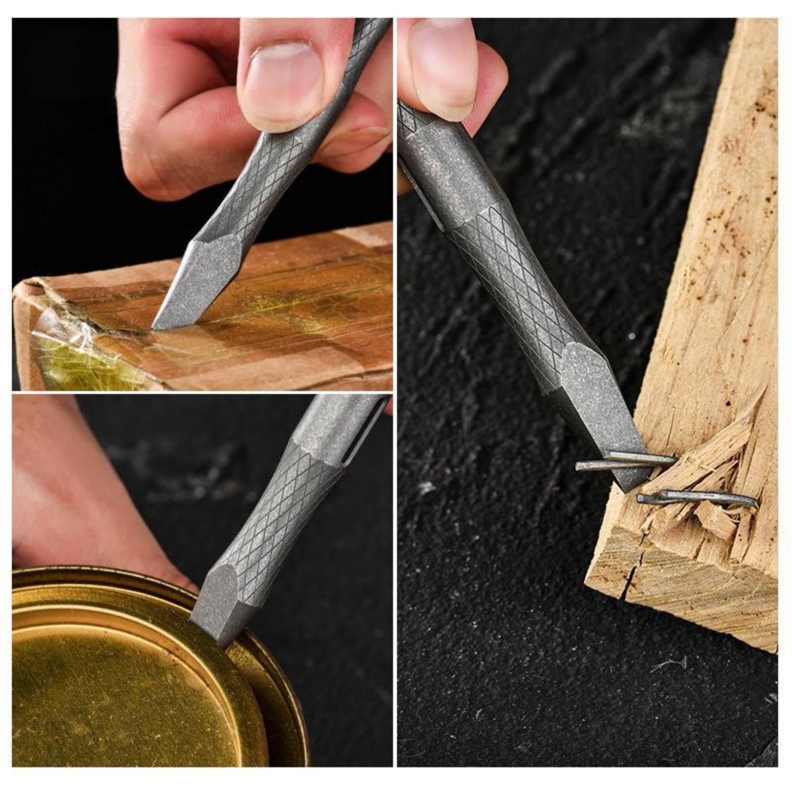 EDC Pry Bar Multi-Tool Stick Outdoor Camping Survival Tool Titanium Alloy