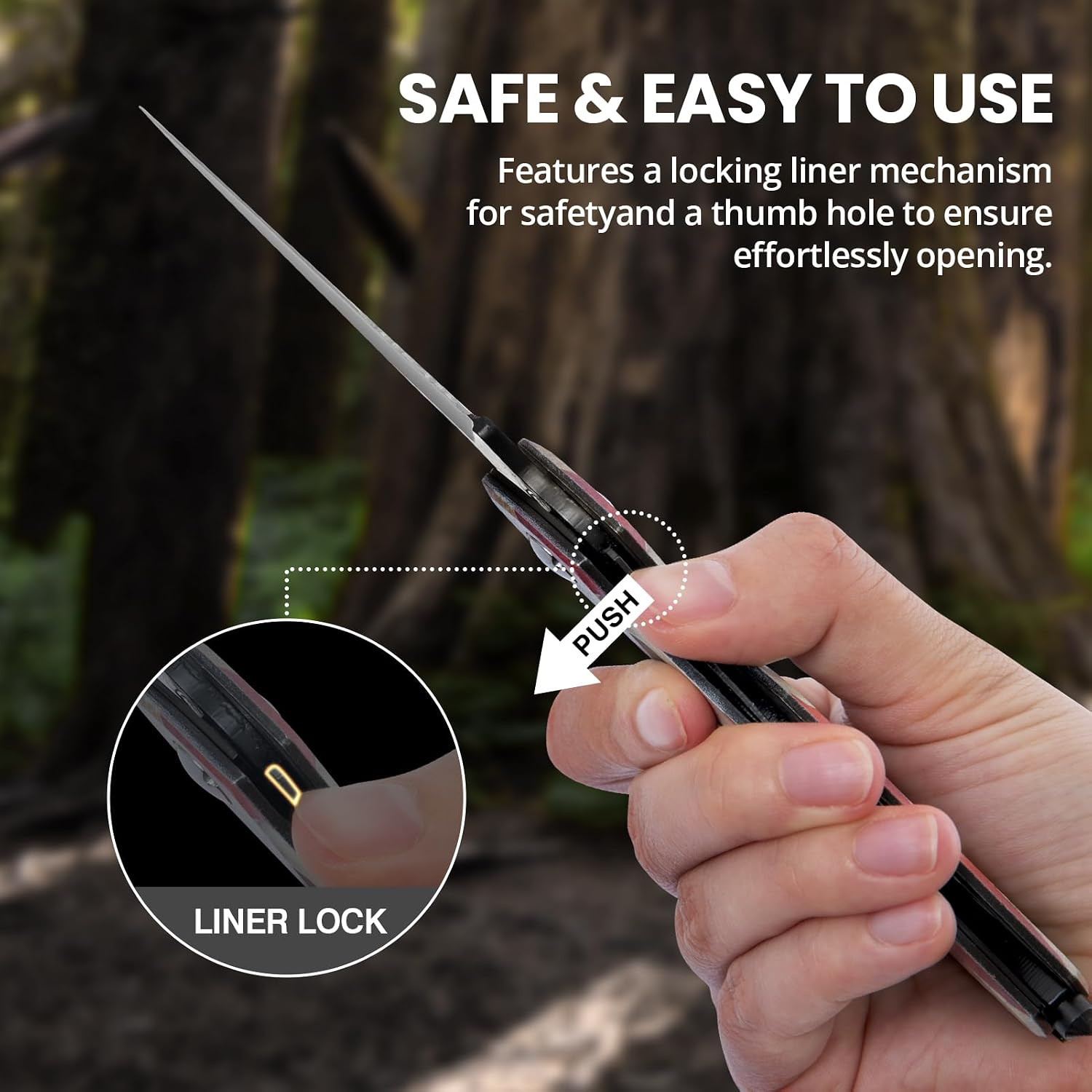Multitool Carabiner Knife Tools for Men, Cool Gadgets Survival Gear with Folding