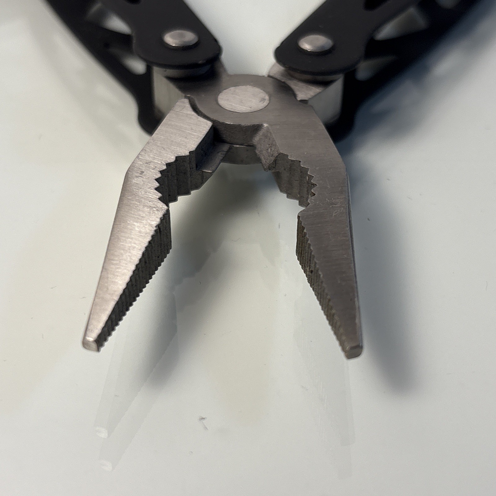 Black Skeleton Handle Multitool Pliers Pocket Knife Folding Tool Set EDC