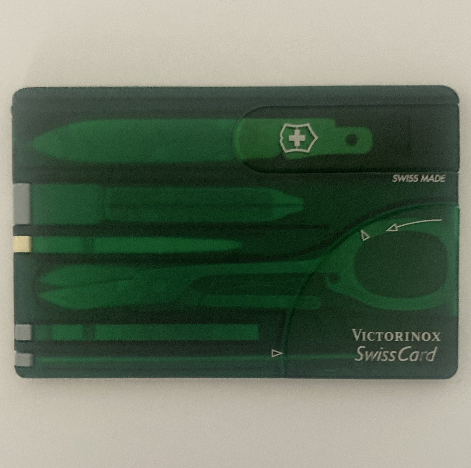Victorinox SwissCard Swiss Made Multi-Tool Card in Rare Emerald/Green Color