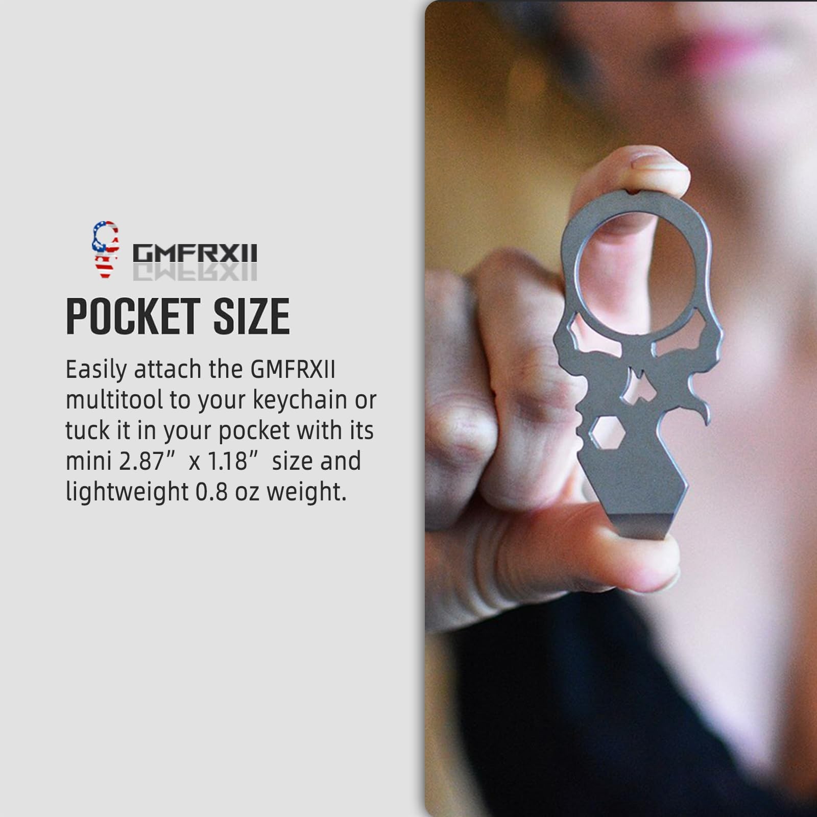 Skull Gear Shard 4-in-1 Keychain Bottle Opener Multitool with Screwdriver, Gi…