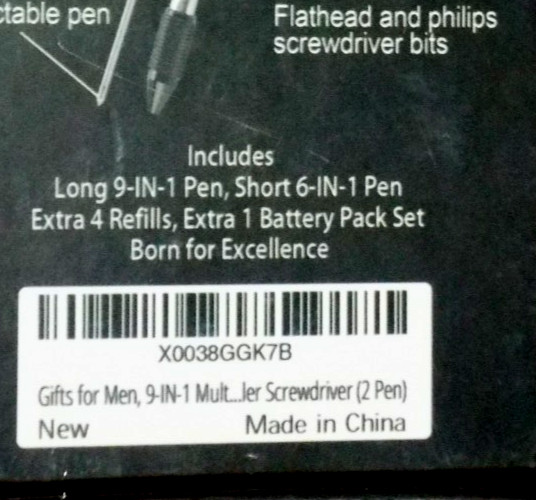 Multi-tool 9 in 1 Pen, LED Light, Stylus, Screwdriver, Rulers, Level, ruller