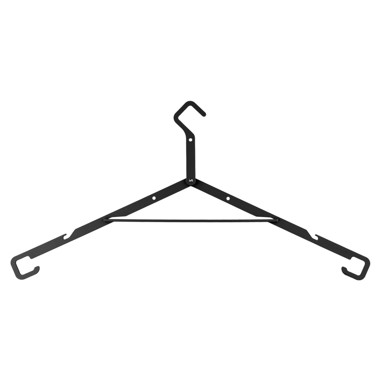 Foldable Iron Clothes Drying Rack with Hook Options for Indoor and Outdoor