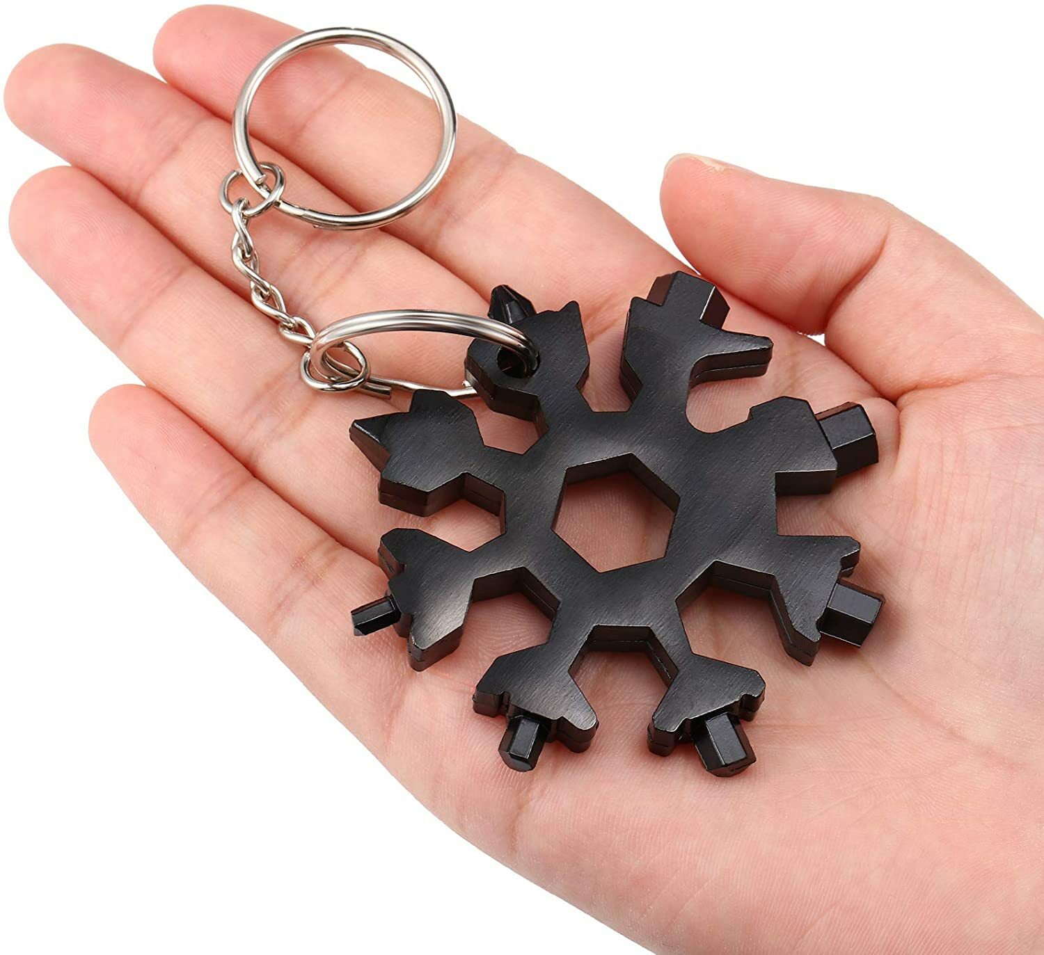 4pcs Multifunction Stainless Steel Snowflakes Wrench Tools Portable Keychain USA