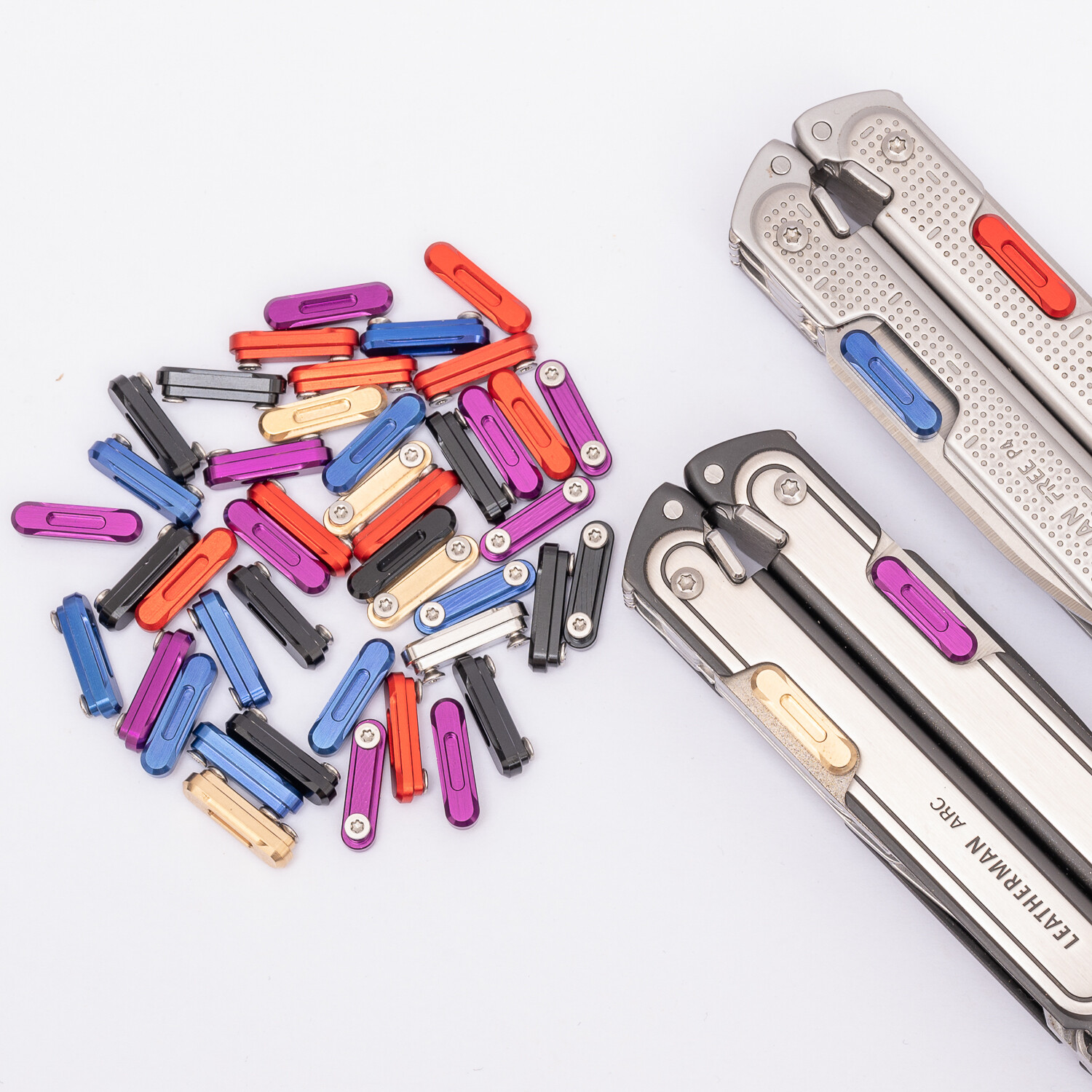For Leatherman Free P2 P4 ARC Saw Thumb Grip Tabs Aluminum Copper Titanium
