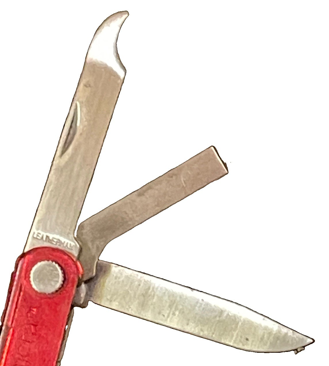 Vintage Leatherman Micra Multi-Tool Red Plastic Shell USA ~Works Great~ #10