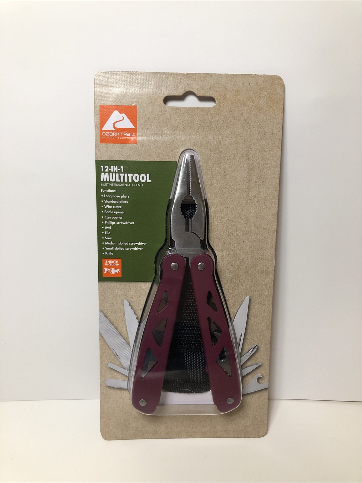 Ozark Trail 12-In-1 MULTITOOL with Sheath Hiking Outdoors Pocket Knife Camping