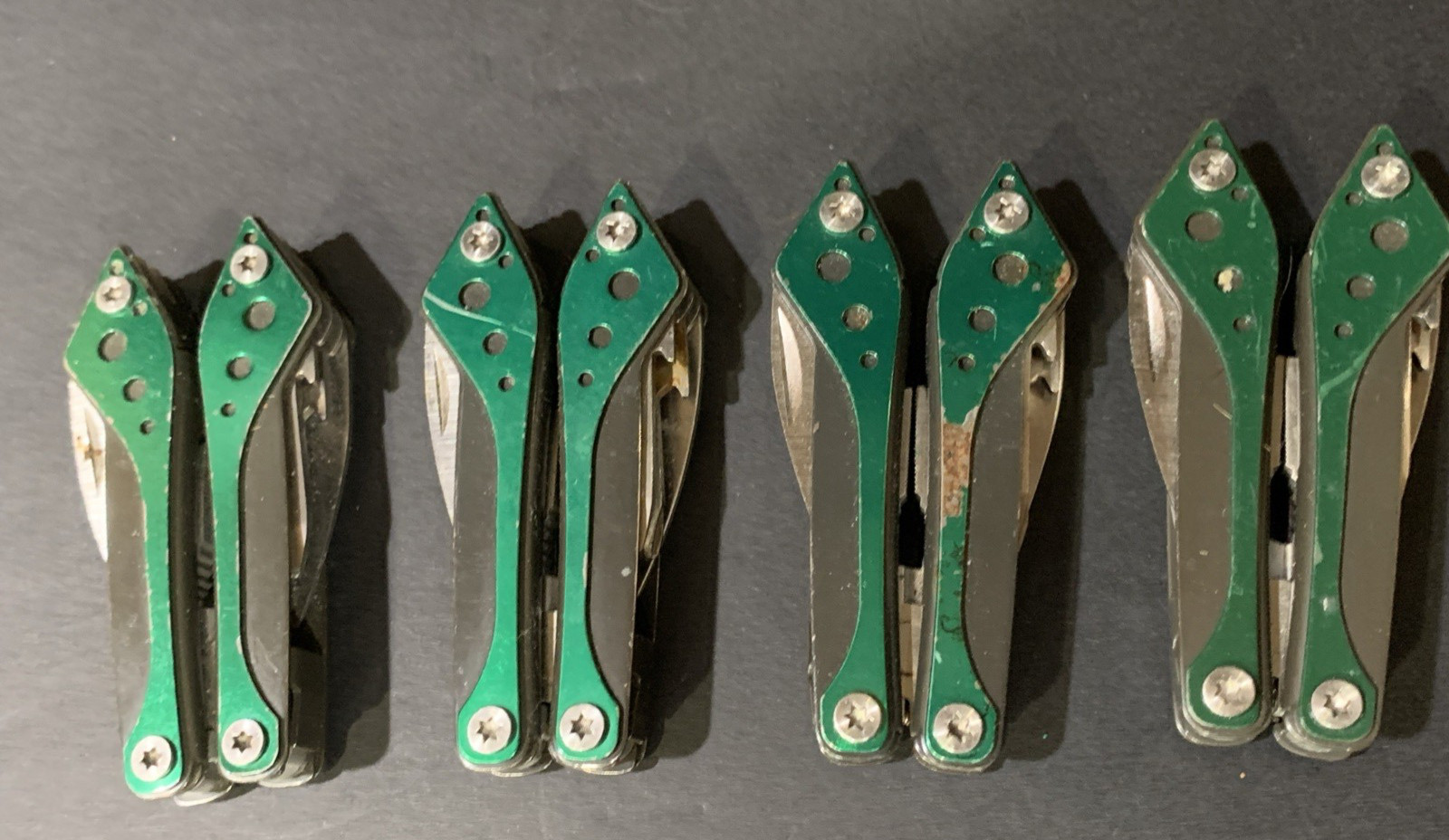 CABELA’S Mini Multi Tool Needle Nose Pliers Saw Knife Lot Of 10 NEW & USED