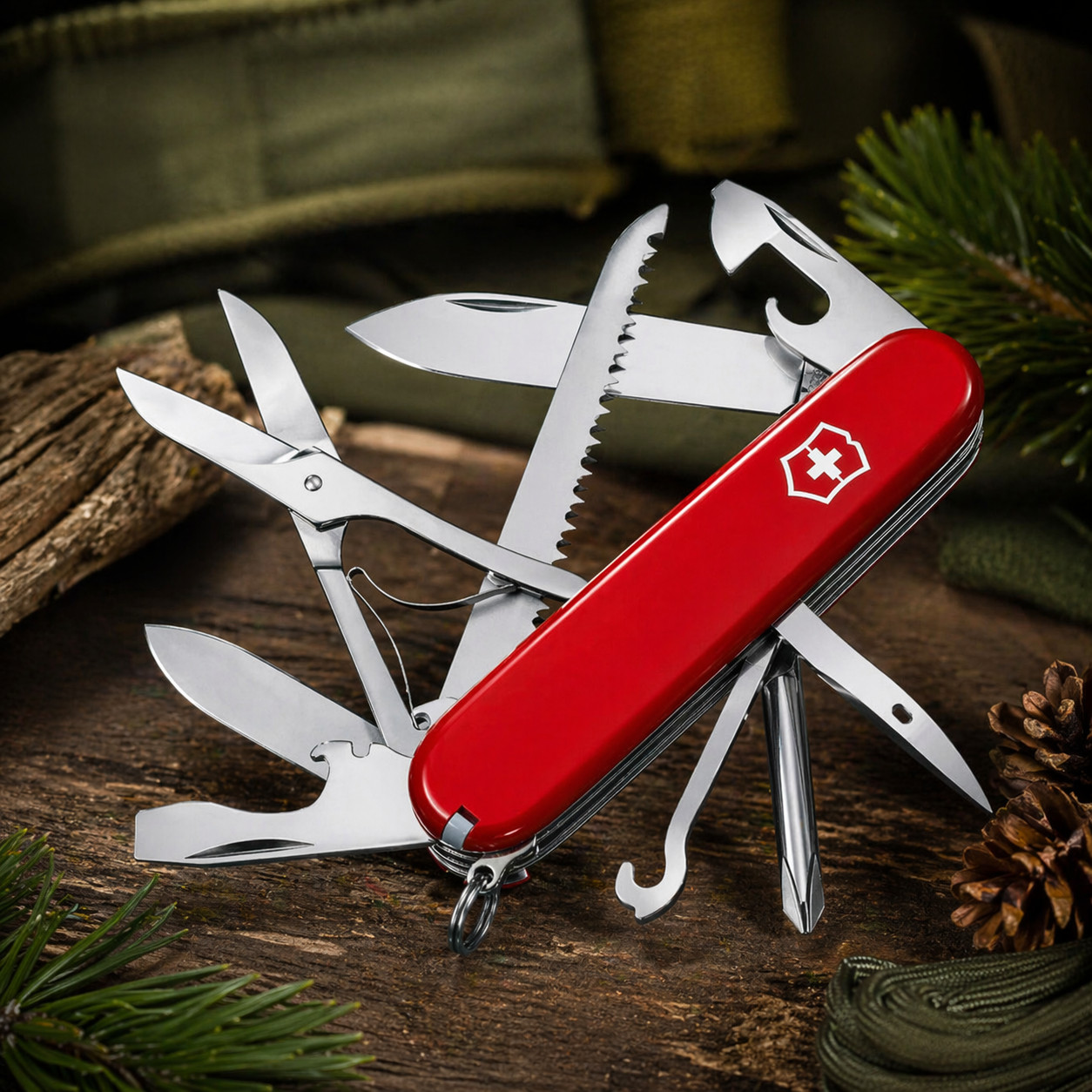 Victorinox Fieldmaster Swiss Army Knife 91mm Multi Tool 15 Functions Red