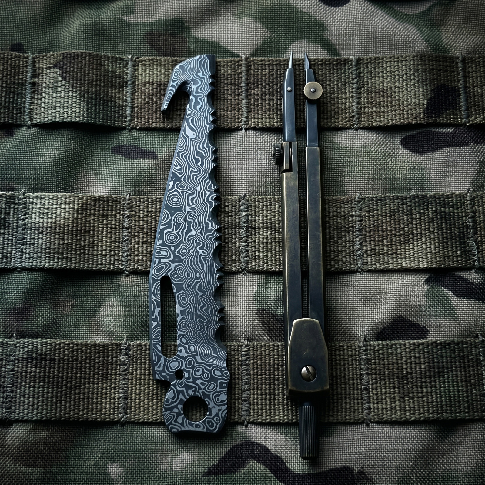 Custom VG10 Damascus (Serrated)Blade for LEATHERMAN SURGE – CNC, 60HRC