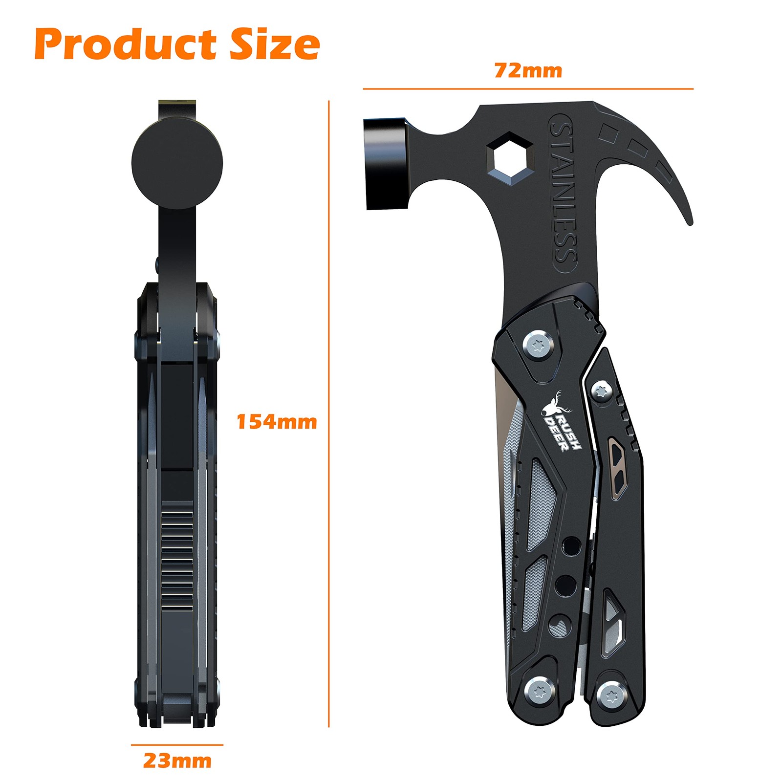 14-in-1 Multitool, Valentines Day Gifts for Men Dad Gifts, Mini Hammer Multit…