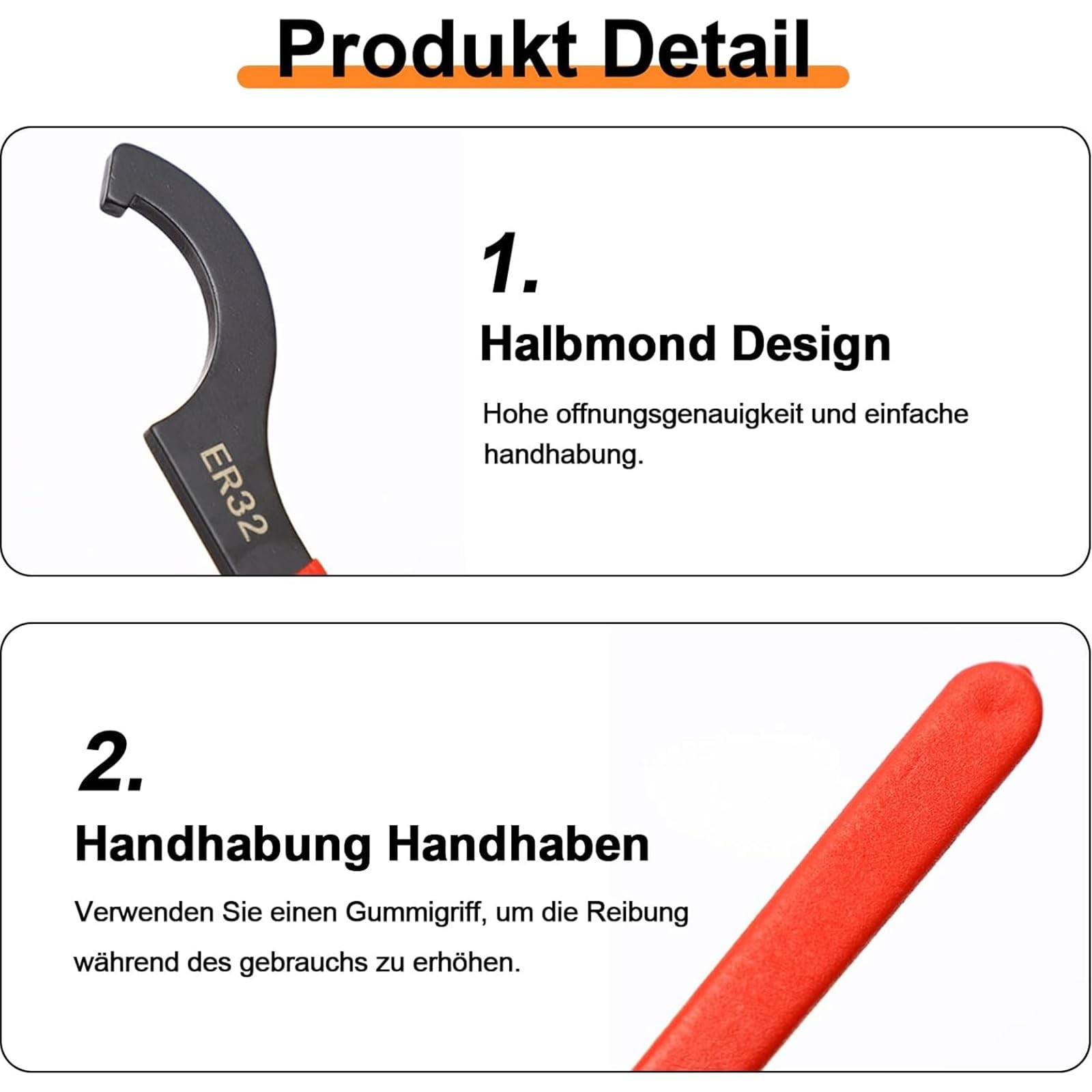 6 Piece Coilovers Wrench, Hook Wrench, Set Adjustable Hook Sch…