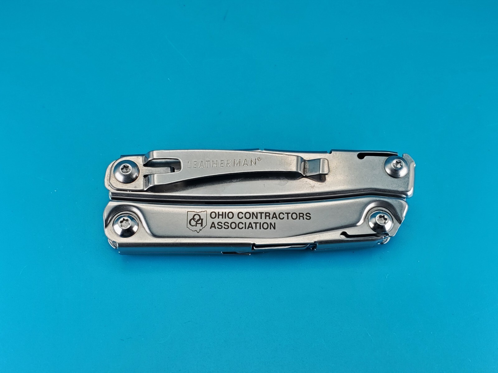 Leatherman Rev 3.8″ Multi-Tool, Stainless! OHIO CONTRACTORS ASSOCIATION