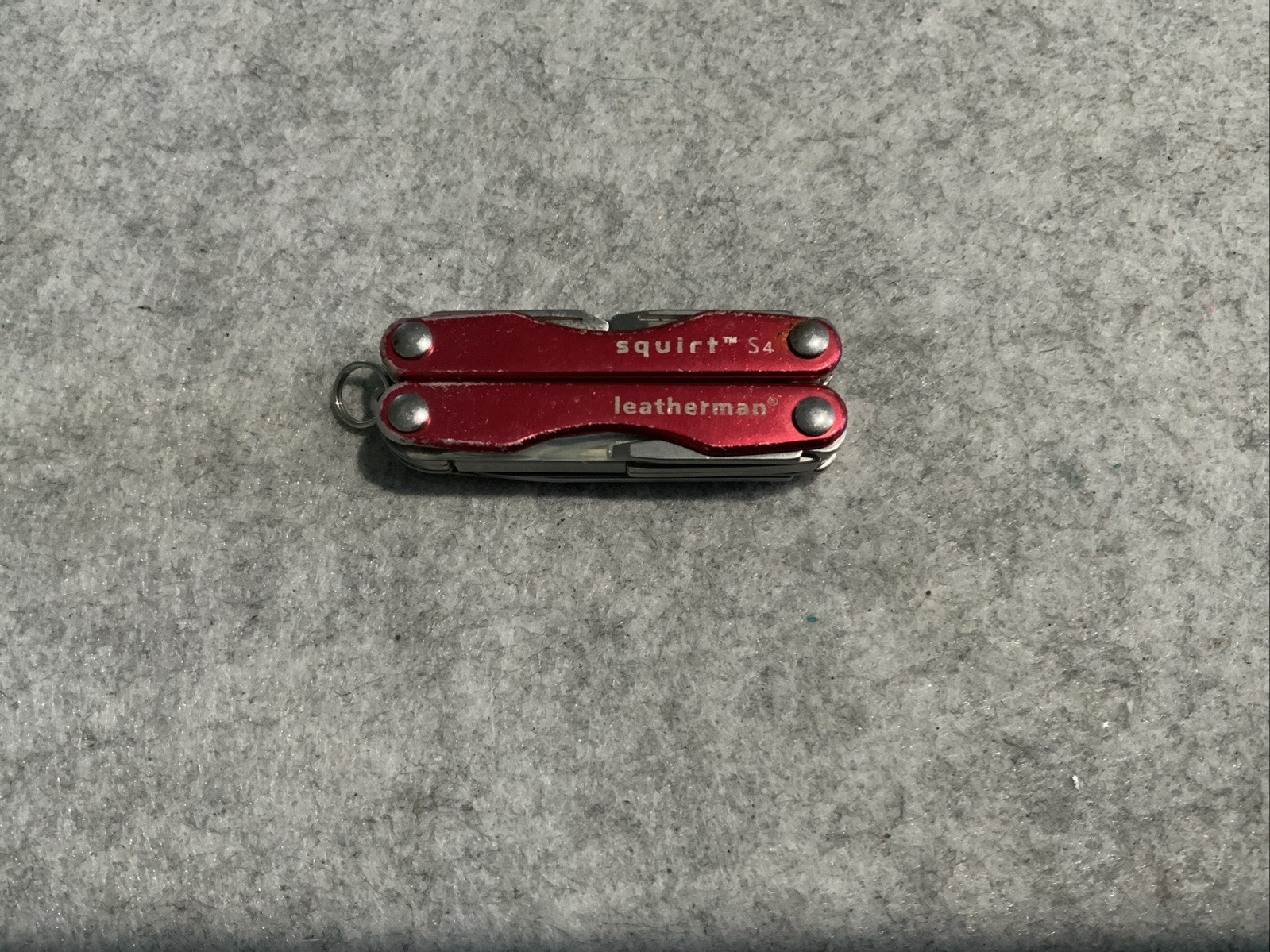 Leatherman Squirt S4 Multi Tool Red Scissors Knife Flathead Missing Tweezers