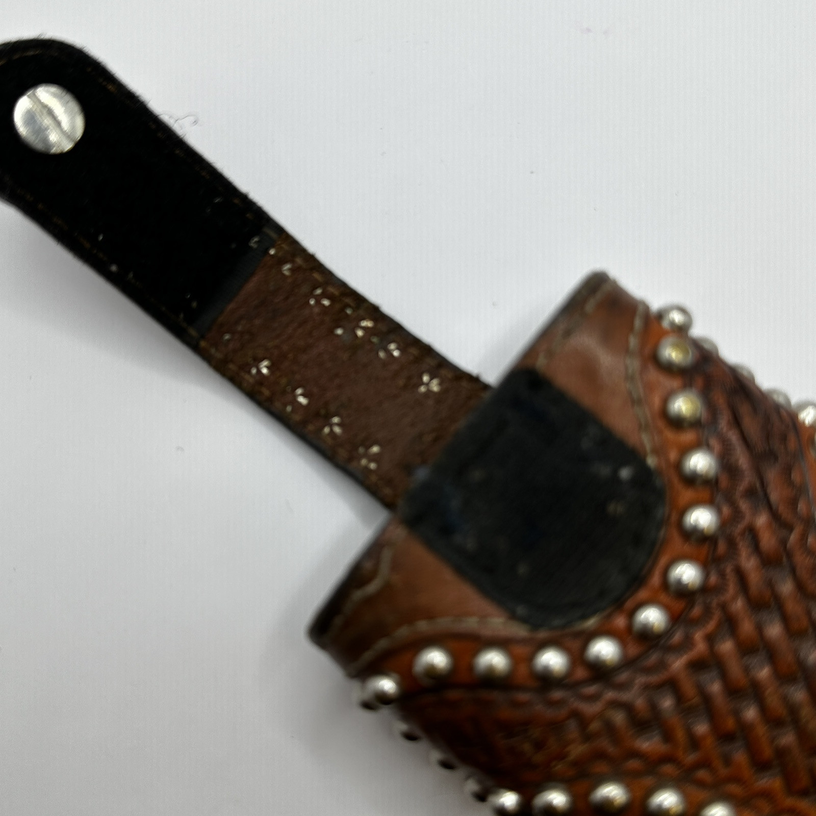 Rare Leather Sheath Handmade With Turquoise & Lots Of detail