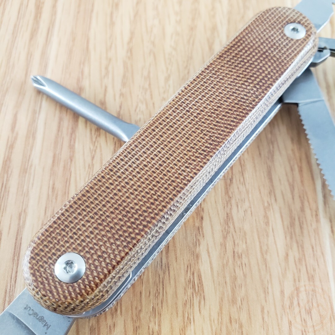 MKM-Maniago Knife Makers Malga 5 Multipurpose MagnaCut Steel Blades Nat Micarta