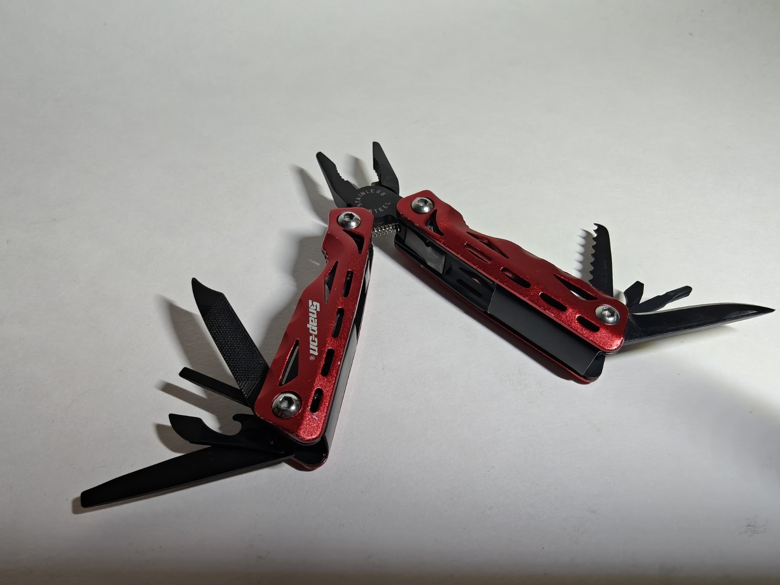Snap-On Tools Red Multi-Tool Folding Pocket Knife w/ Pliers – Compact Tool