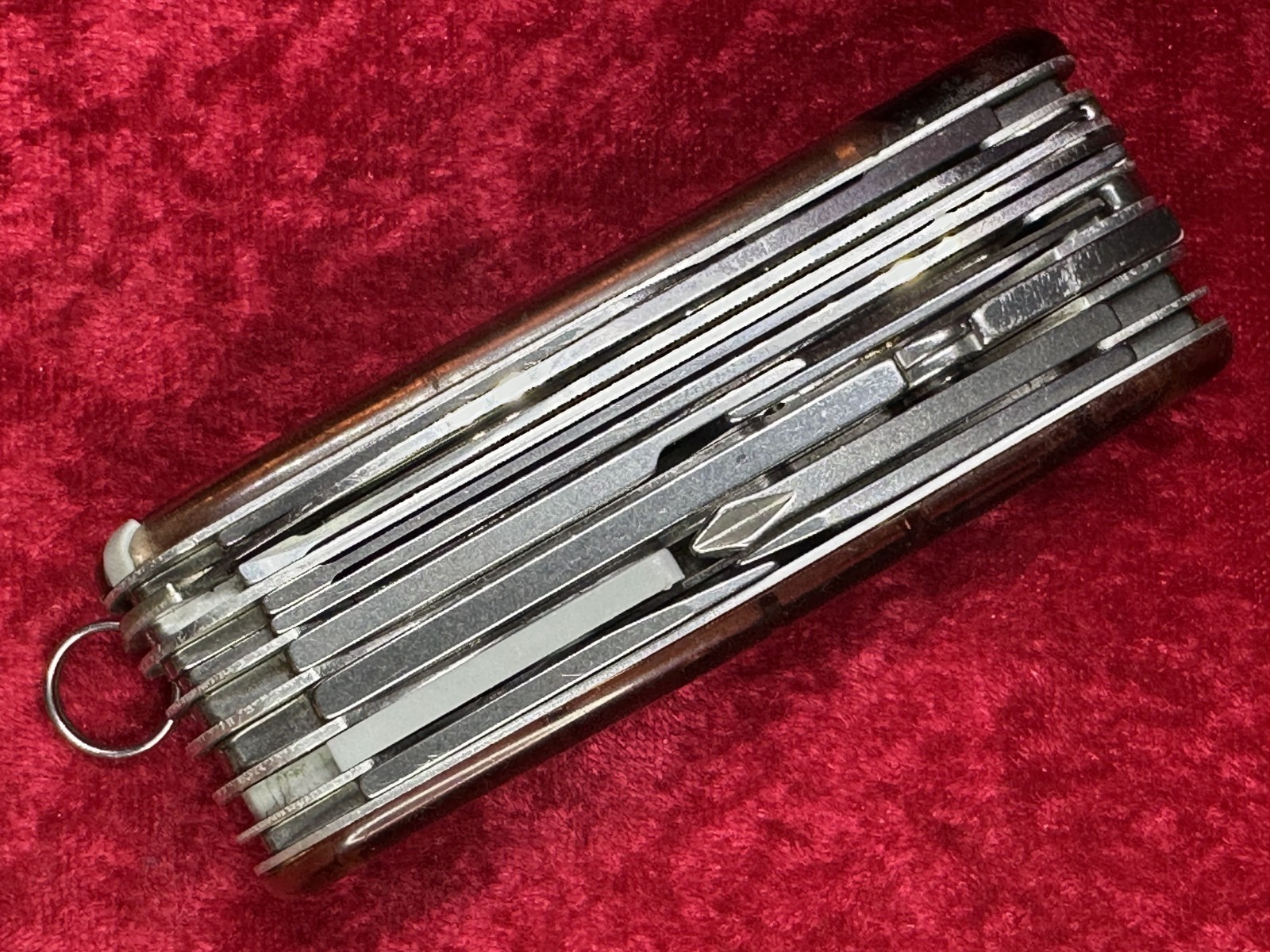 Victorinox SwissChamp Amber Orange Brown Transparent Swiss Army Knife Vintage