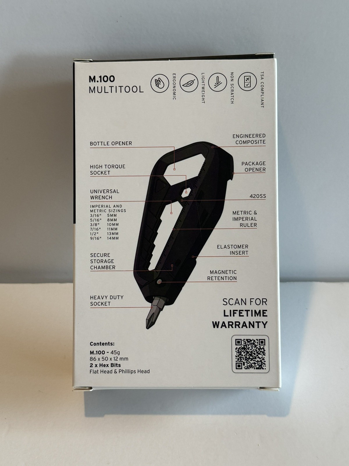 Tactica M.100 Multi-Tool New NIB EDC Screwdriver Magnetic Stored Bits