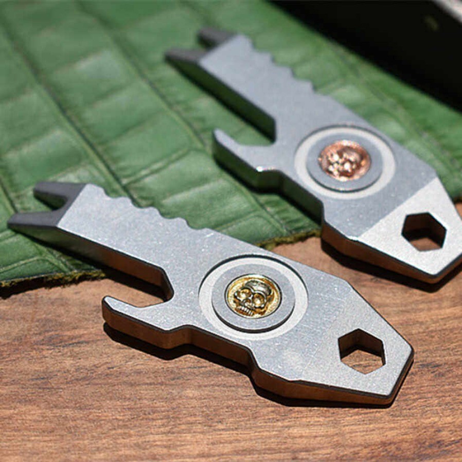 D2 Alloy Steel Copper Inlaid Heat Treated High Hardness EDC Crowbar Multi Tool