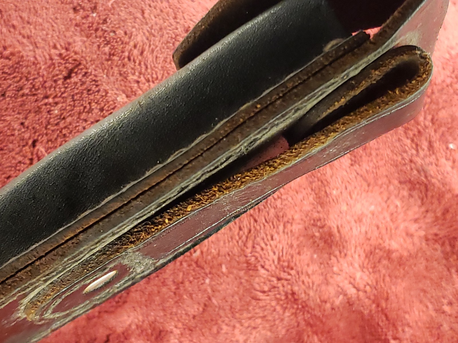 Hoffritz Brand Stitched Leather Sheath 5″